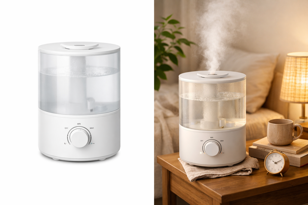 제품 누끼 사진과 AI 연출 이미지 비교 상세페이지 자동 생성에서 설득력 차이를 보여주는 예시