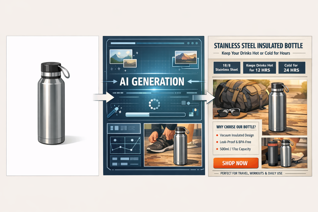 AI로 상세페이지 자동 생성하는 과정과 드랩아트 기반 쇼핑몰 콘텐츠 제작 워크플로우 예시